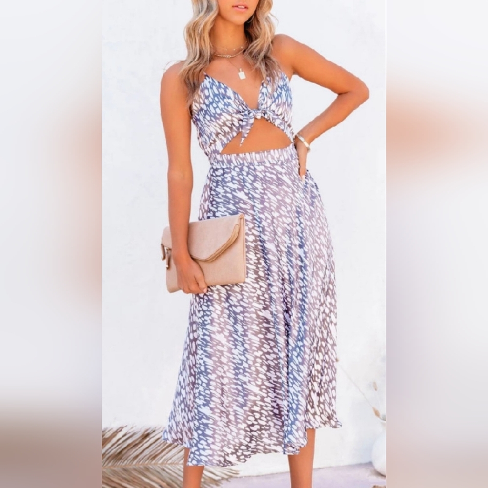 Vici satin spotted dress